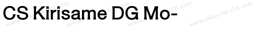 CS Kirisame DG Mo字体转换
